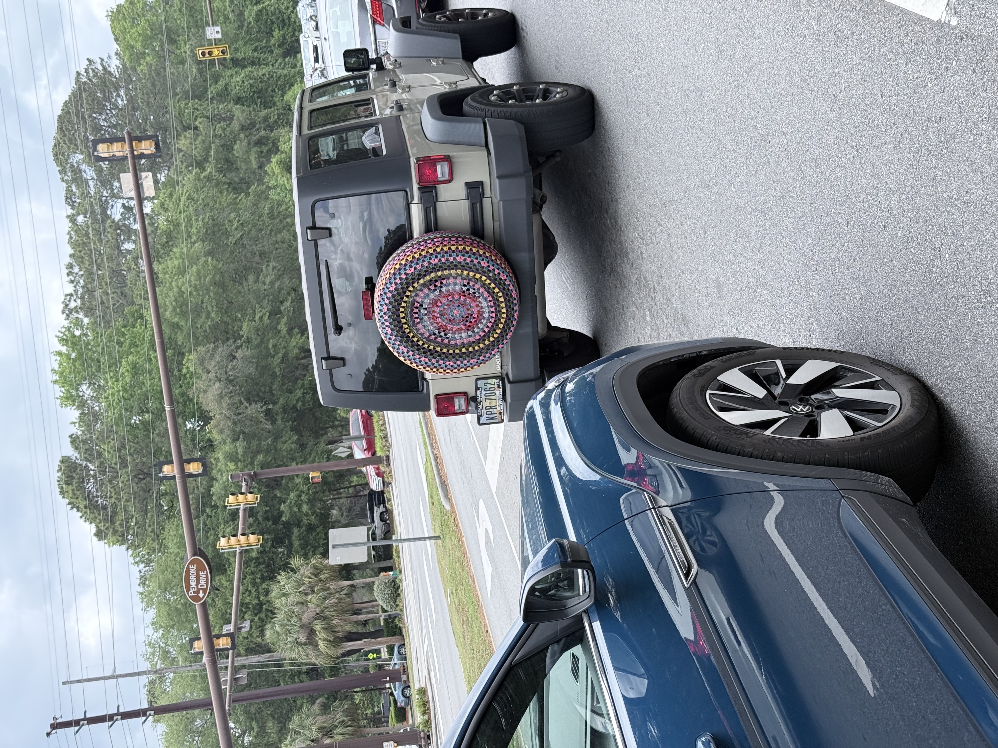 Macrame wheel cover